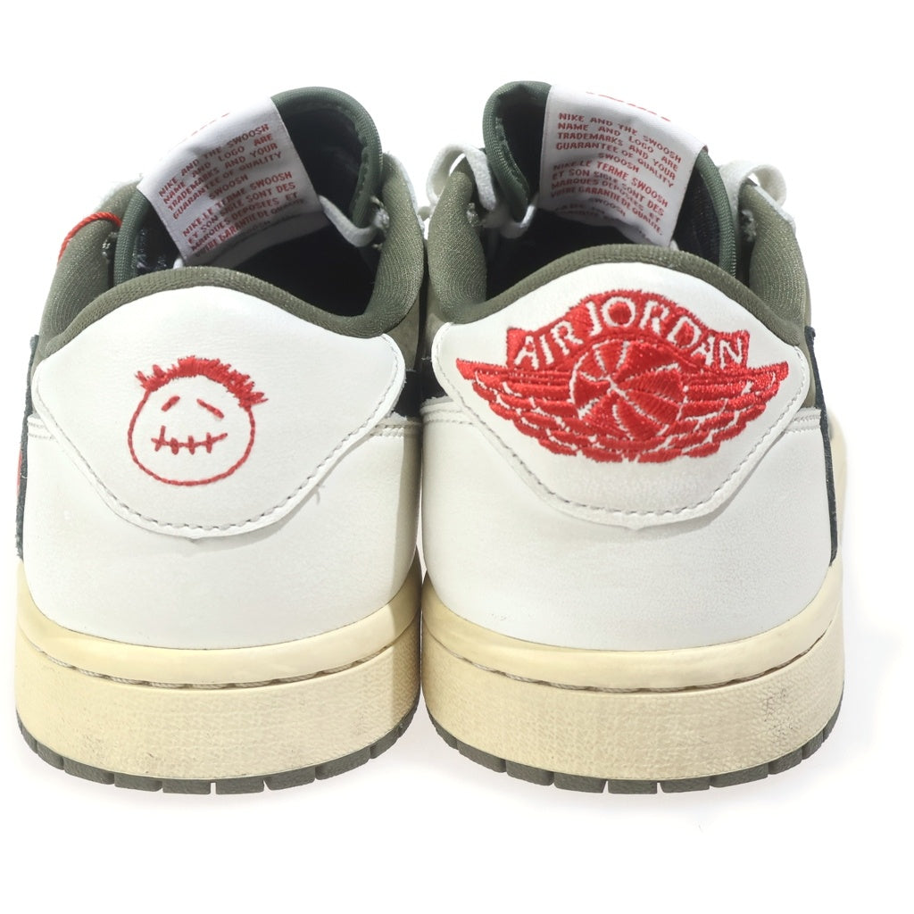 NIKE(ナイキ) ×TAVIS SCOTT AIR JORDAN1 LOW OG SP DM7866-200 トラヴィス スコット エアジョーダン1 リバースオリーブ ローカットスニーカー US8/26.0cm オリーブ/ホワイト