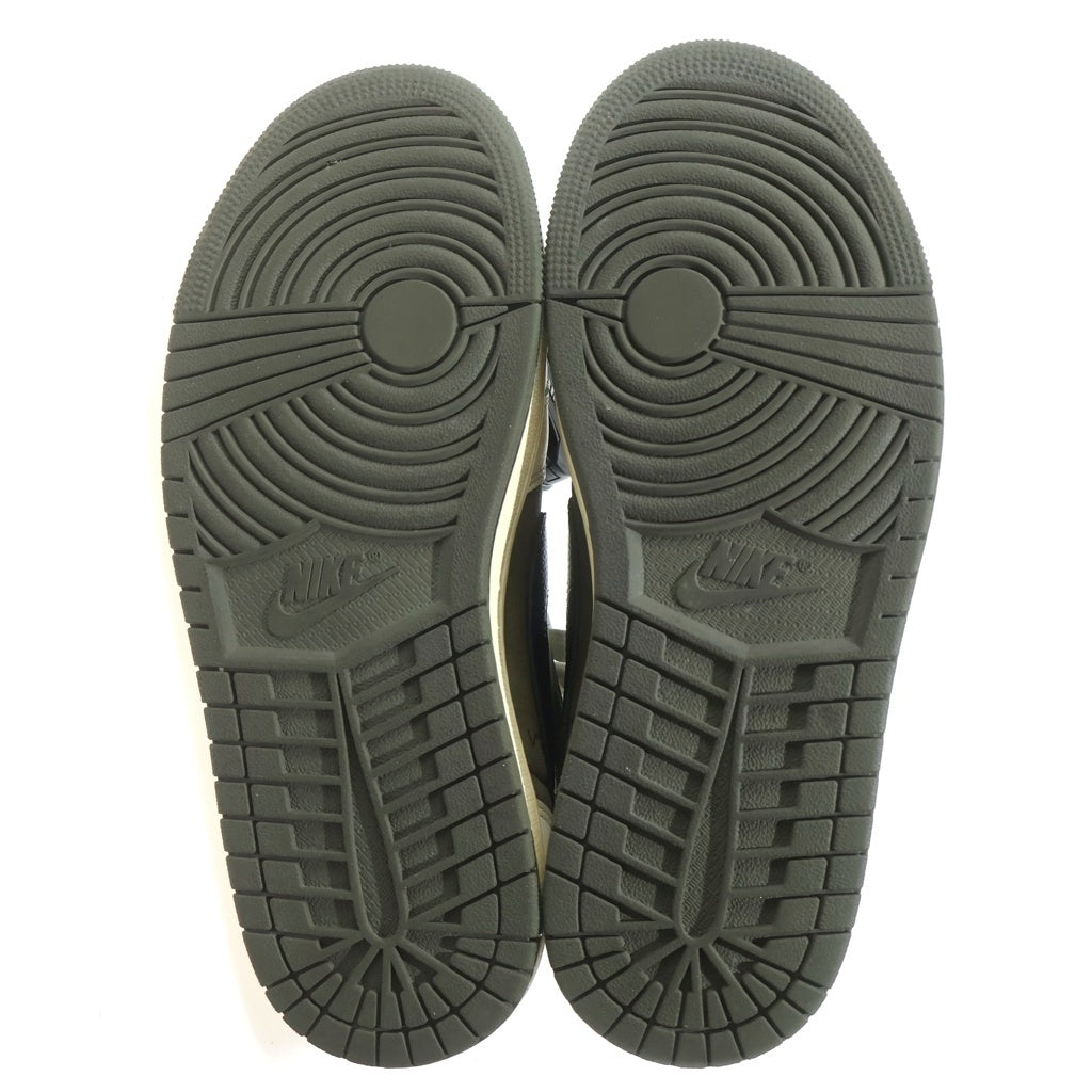 NIKE(ナイキ) ×TAVIS SCOTT AIR JORDAN1 LOW OG SP DM7866-200 トラヴィス スコット エアジョーダン1 リバースオリーブ ローカットスニーカー US8/26.0cm オリーブ/ホワイト