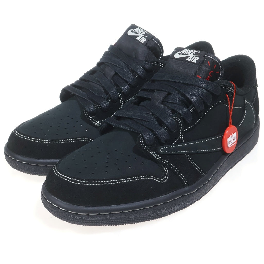 NIKE(ナイキ) ×TRAVIS SCOTT AIR JORDAN 1 LOW OG SP BLACK PHANTOM DM7866-001 エアジョーダン1 ブラックファントム ローカットスニーカー US10/28.0cm ブラック