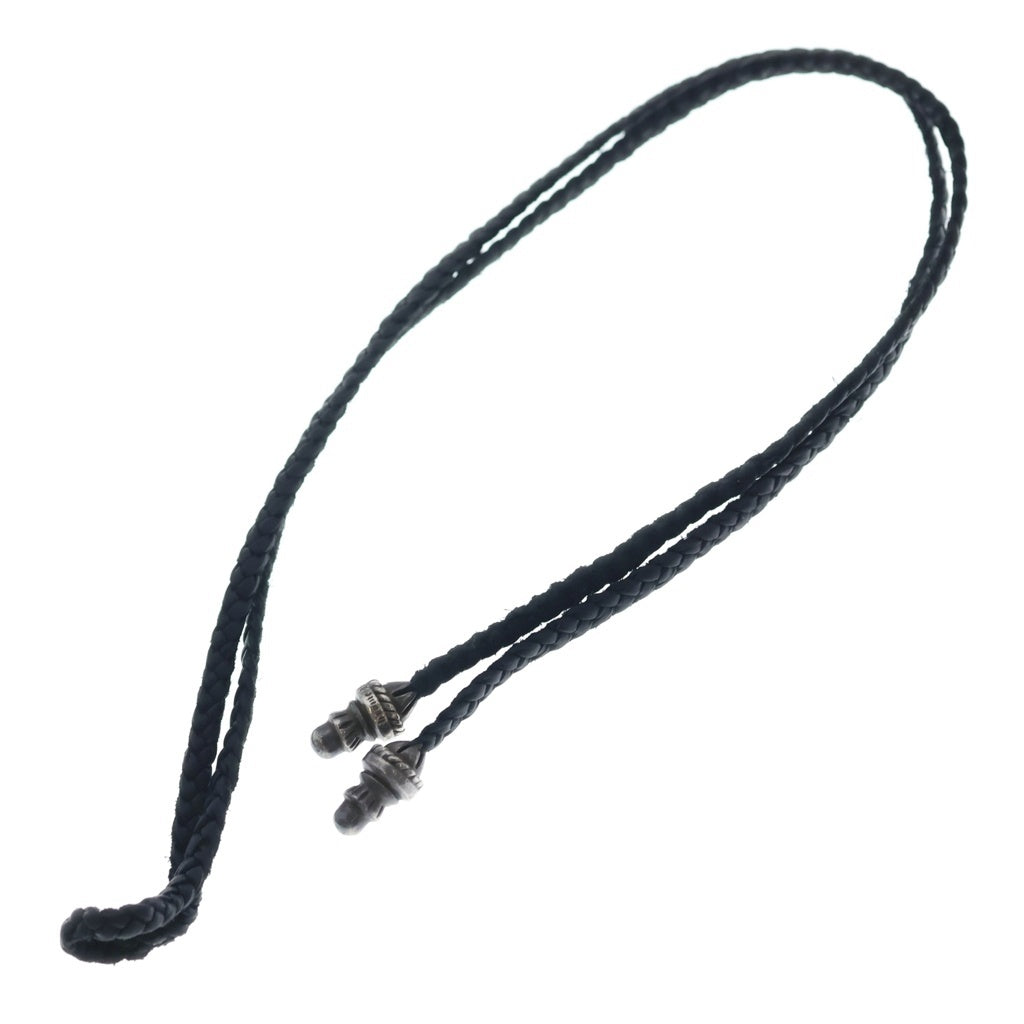 CHROME HEARTS(クロムハーツ) LEATHER BRAID レザーブレード ボロチップ ブラック/シルバー