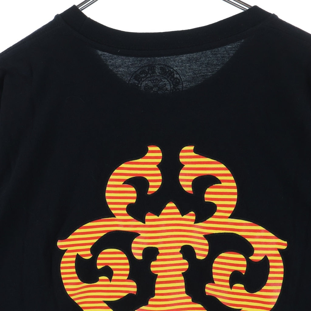 CHROME HEARTS(クロムハーツ) VINE DAGGER S/S TEE ヴァインダガー バックストライプダガー 半袖Tシャツカットソー ブラック/オレンジ