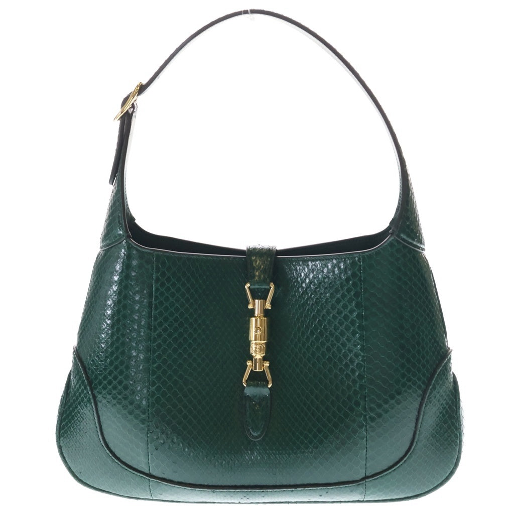 GUCCI(グッチ) ジャッキー パイソン ショルダーバッグ 550152 グリーン レディース
