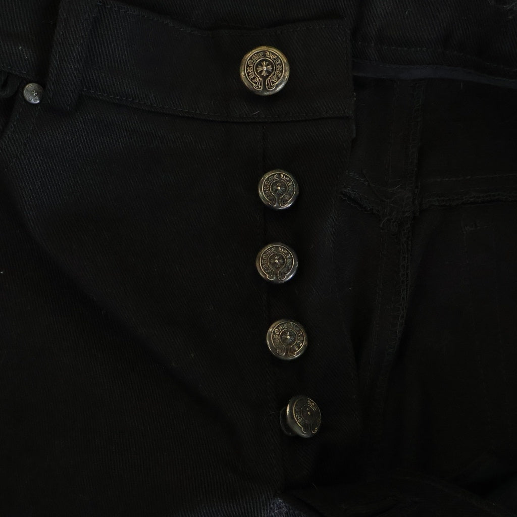 CHROME HEARTS(クロムハーツ) OLD FLEURKNEE DNM PANTS オールド フレアニー デニムパンツ ブラック