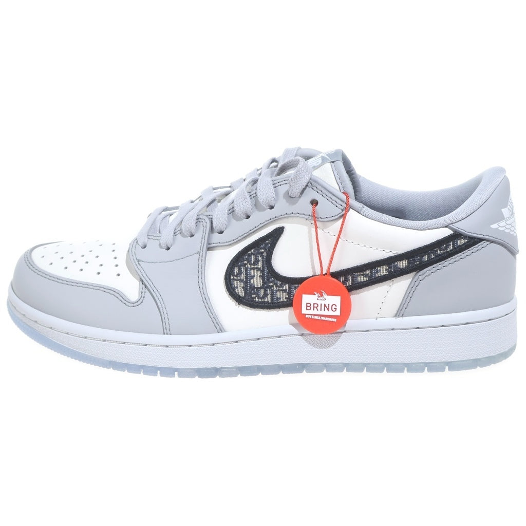 NIKE(ナイキ) ×DIOR AIR JORDAN 1 LOW OG CN8608-002 ディオール エアジョーダン1 ローカットスニーカー US9/27.0cm グレー/ホワイト