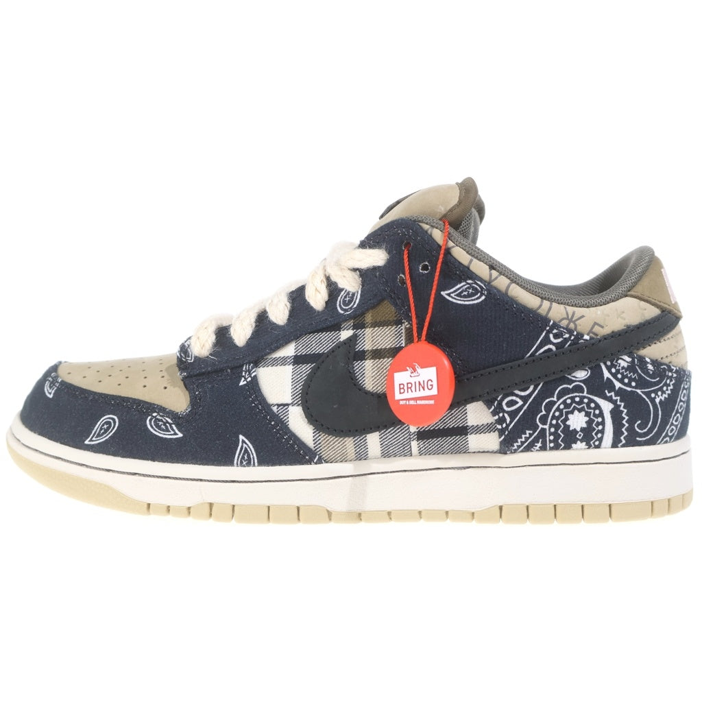 NIKE SB(ナイキエスビー) ×TRAVIS SCOTT DUNK LOW PRM QS CACTUS JACK CT5053-001 トラヴィススコット ダンク カクタスジャック ローカットスニーカー US8.5/26.5cm ベージュ