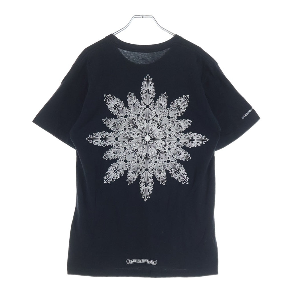 CHROME HEARTS(クロムハーツ) バックフローラルプリント 半袖Tシャツカットソー ブラック