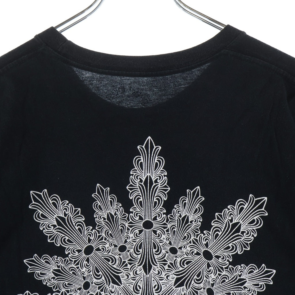 CHROME HEARTS(クロムハーツ) バックフローラルプリント 半袖Tシャツカットソー ブラック