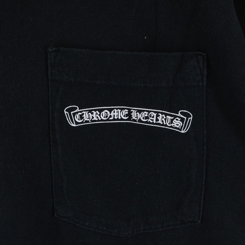 CHROME HEARTS(クロムハーツ) バックフローラルプリント 半袖Tシャツカットソー ブラック