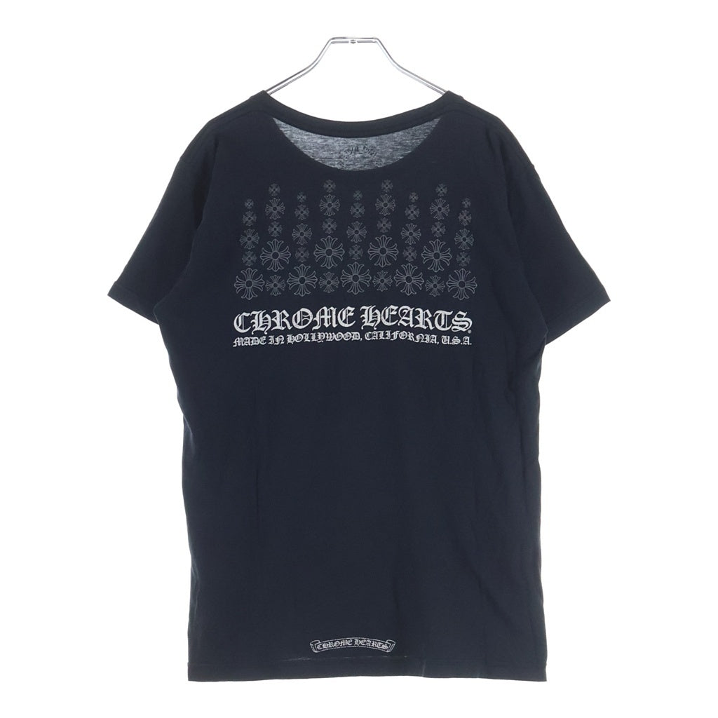 CHROME HEARTS(クロムハーツ) CH Plus Hollywood S/S CHプラス ハリウッド バックプリント 半袖Tシャツカットソー ブラック