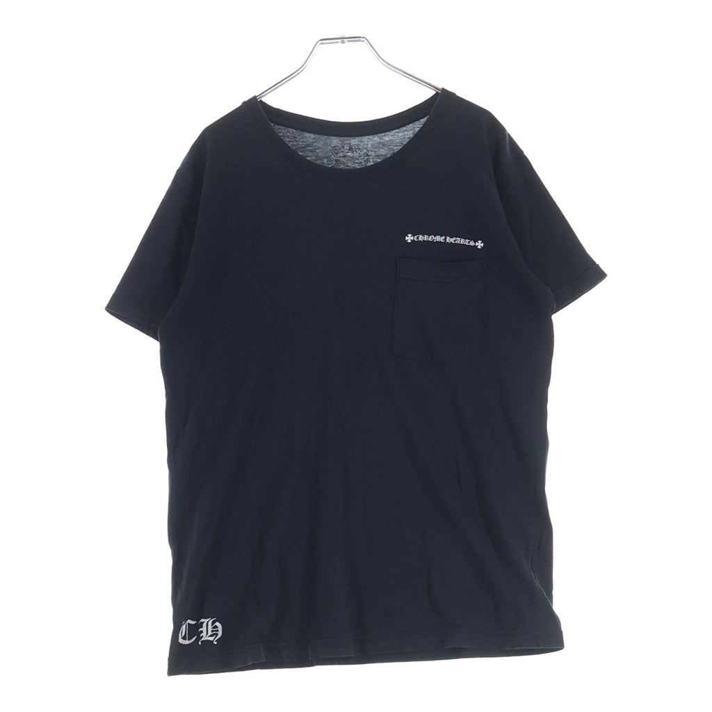 CHROME HEARTS(クロムハーツ) CH Plus Hollywood S/S CHプラス ハリウッド バックプリント 半袖Tシャツカットソー ブラック