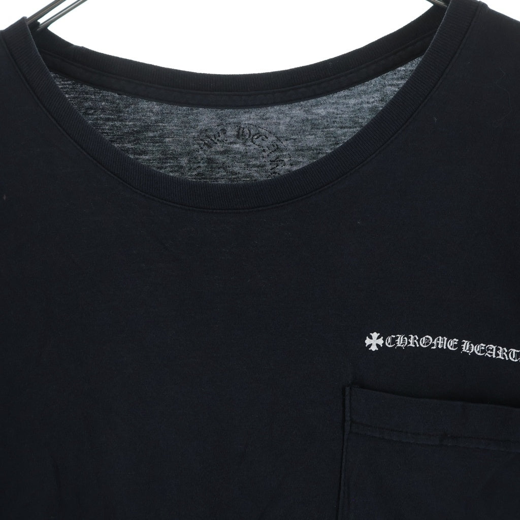CHROME HEARTS(クロムハーツ) CH Plus Hollywood S/S CHプラス ハリウッド バックプリント 半袖Tシャツカットソー ブラック