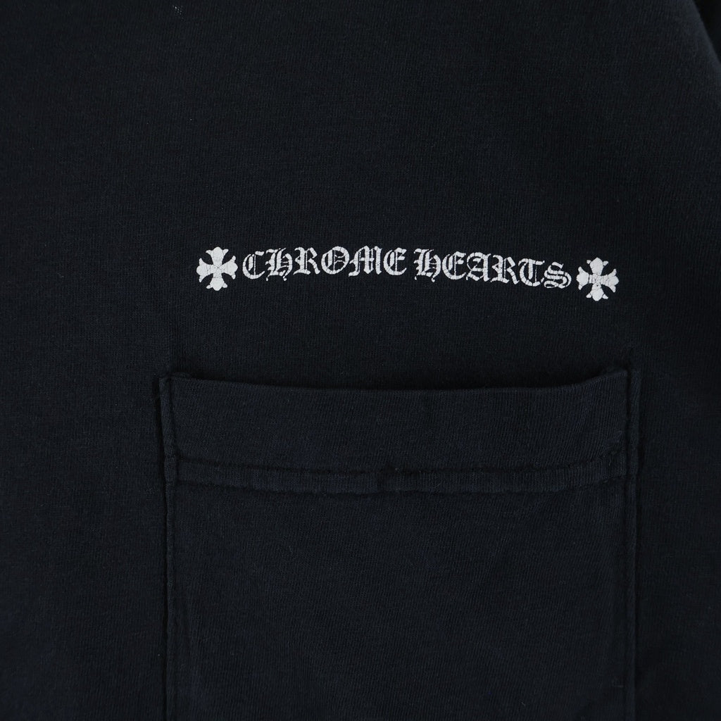 CHROME HEARTS(クロムハーツ) CH Plus Hollywood S/S CHプラス ハリウッド バックプリント 半袖Tシャツカットソー ブラック
