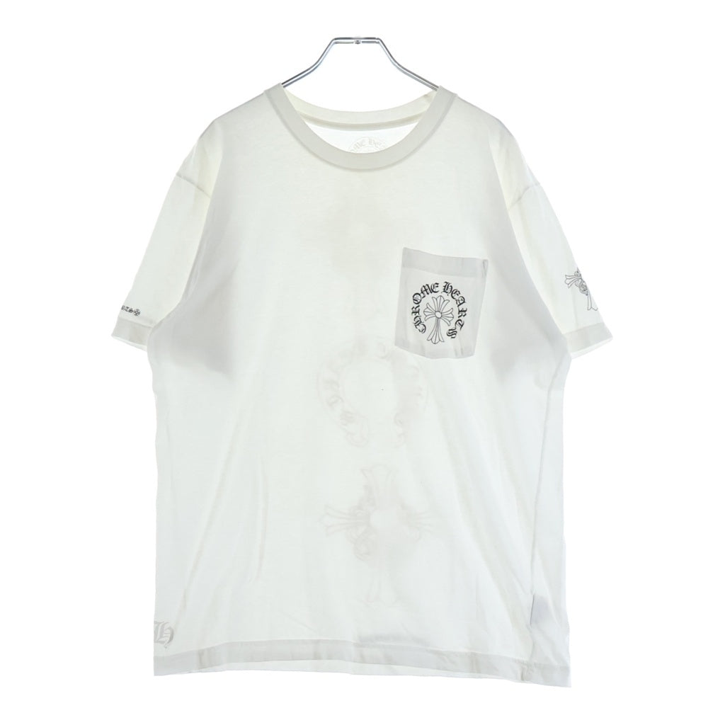 CHROME HEARTS(クロムハーツ) CH S/S バッククロスプリント 半袖Tシャツカットソー ホワイト