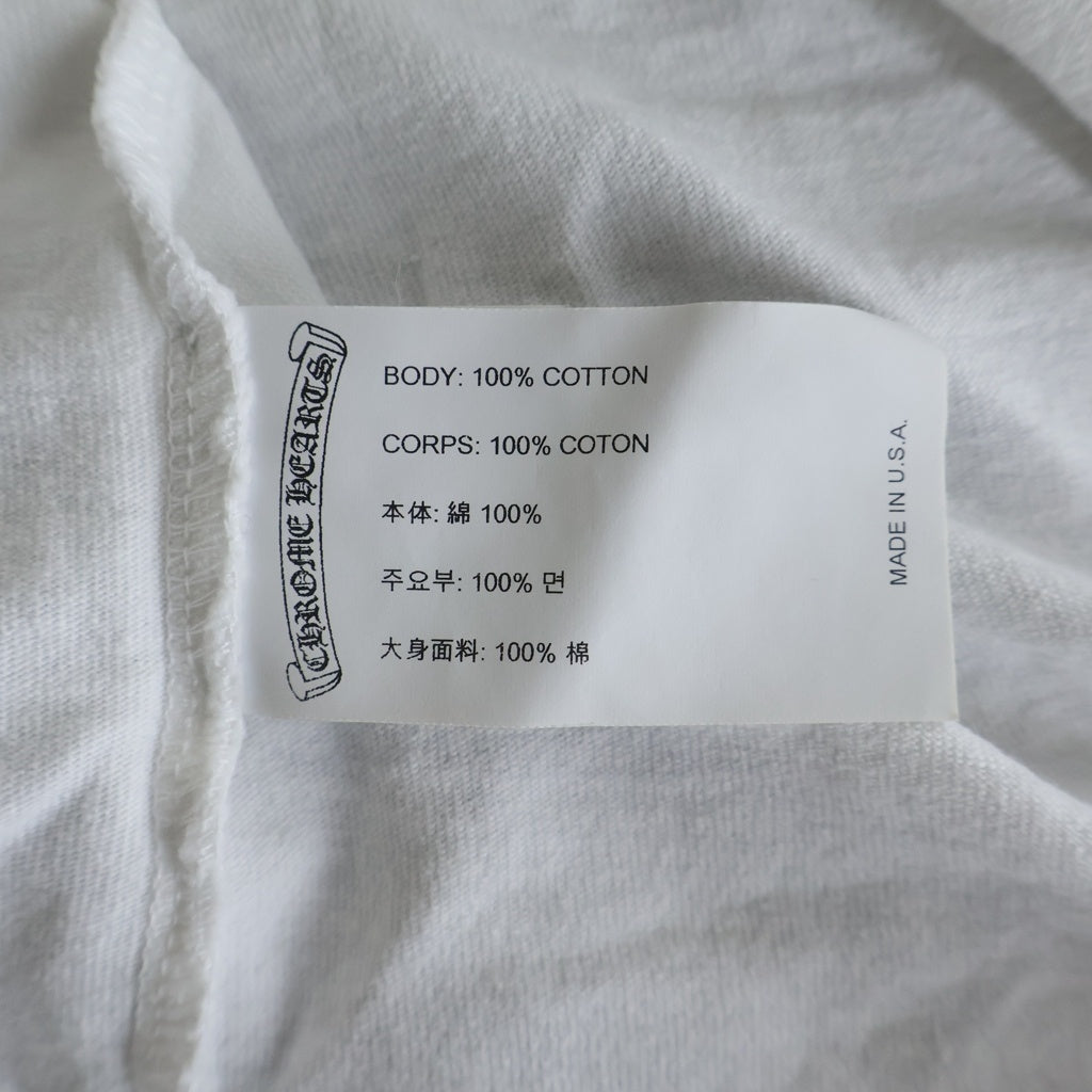CHROME HEARTS(クロムハーツ) Y NOT Vertical Logo L/S ワイノット ヴァーティカルロゴ 長袖Tシャツカットソー ホワイト