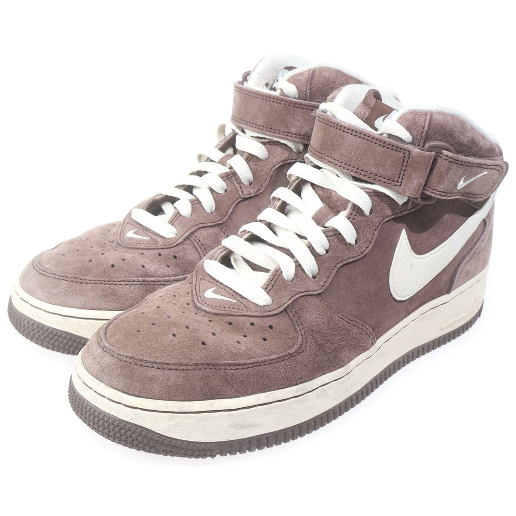 NIKE(ナイキ) AIR FORCE 1MID '07 QS エアフォース 1 ミッド '07 QS ミッドカットスニーカー DM0107-200 ブラウン US10/27.0cm