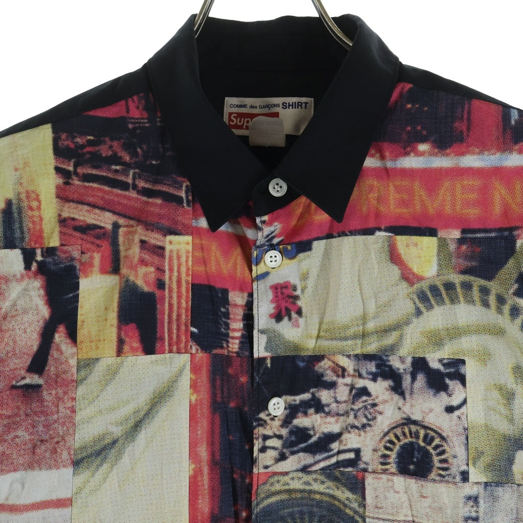 SUPREME(シュプリーム) 18AW ×Comme des Garcons SHIRT Patchwork Button Up Shirt コムデギャルソン 長袖シャツ ブラック