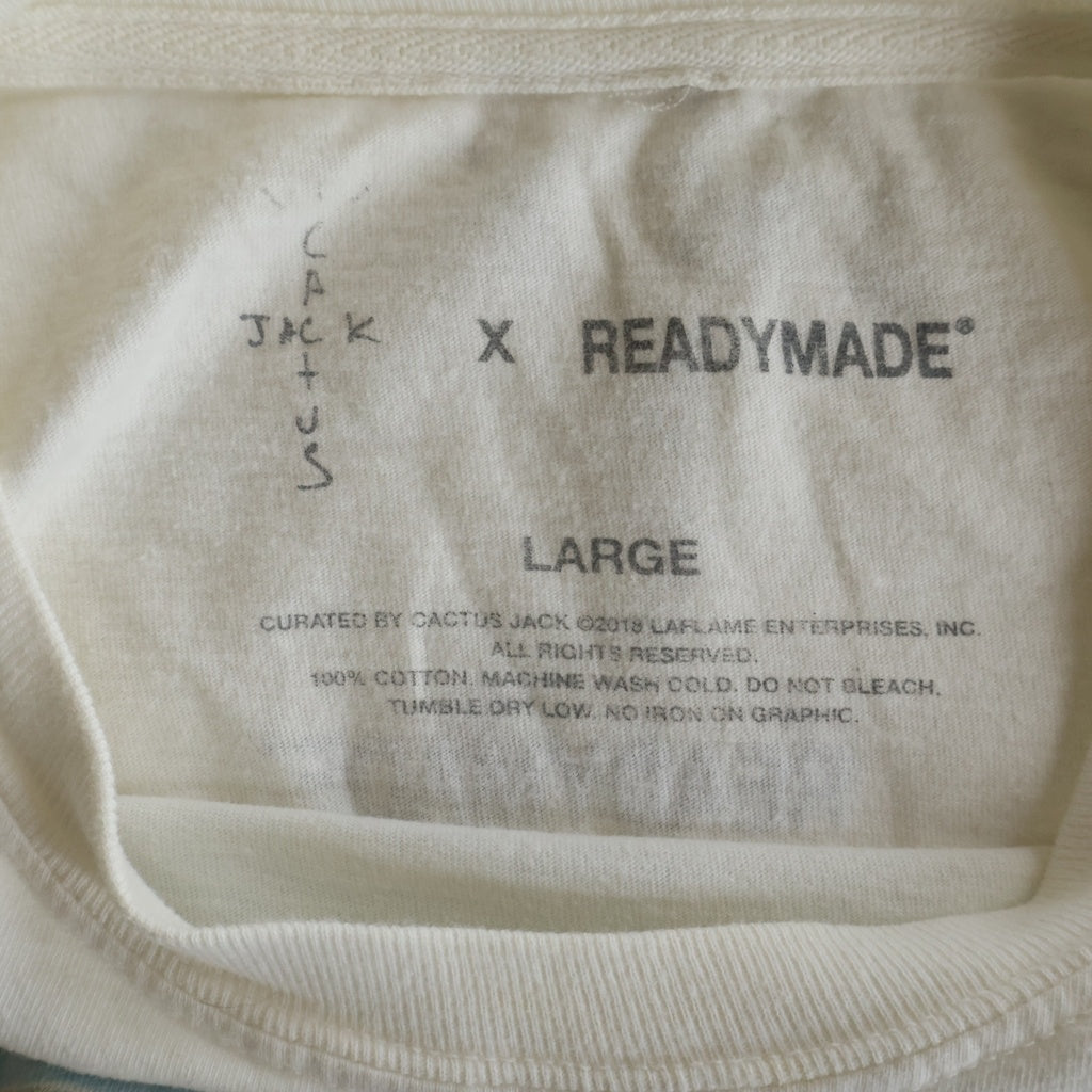 Cactus Jack(カクタスジャック) 18AW ×READYMADE Aso World Tour Merch Exclusive レディメイド アストロワールドツアー限定 半袖Tシャツカットソー ホワイト
