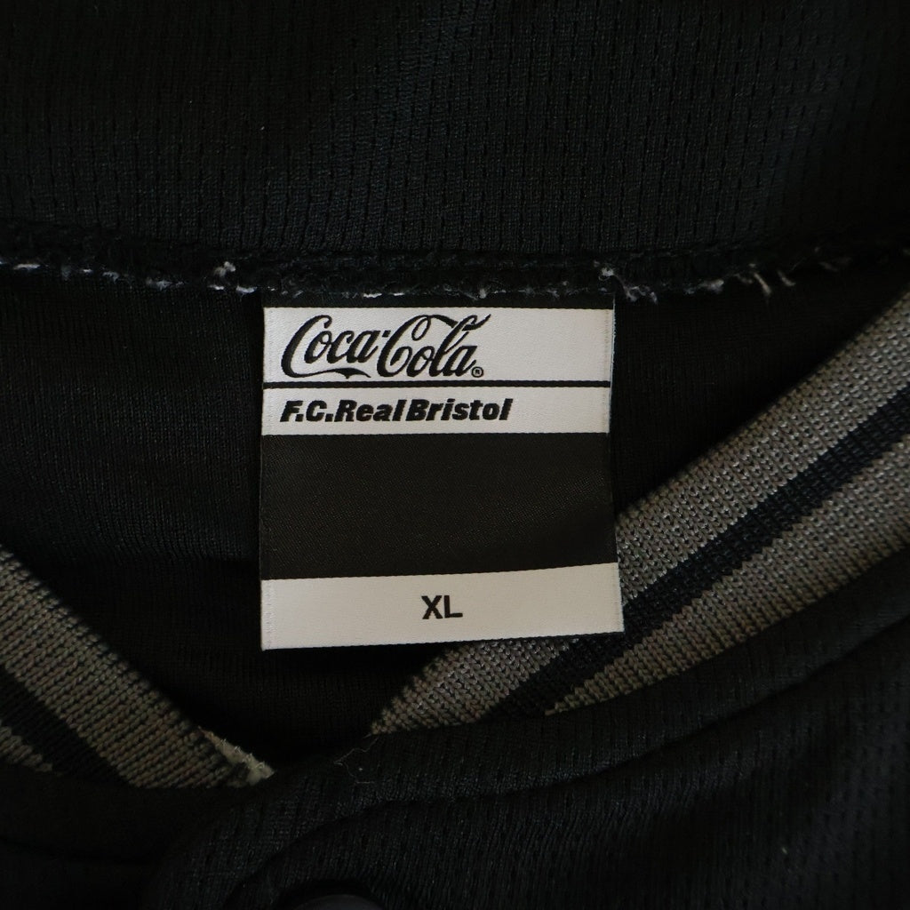 F.C.R.B./F.C.Real Bristol/FCRB(エフシーアールビー/エフシーレアルブリストル) 26SS Coca-Cola Fanatics STADIUM SHIRT コカ・コーラ スタジアムシャツ ゲームシャツ FCRB-260166 ブラック