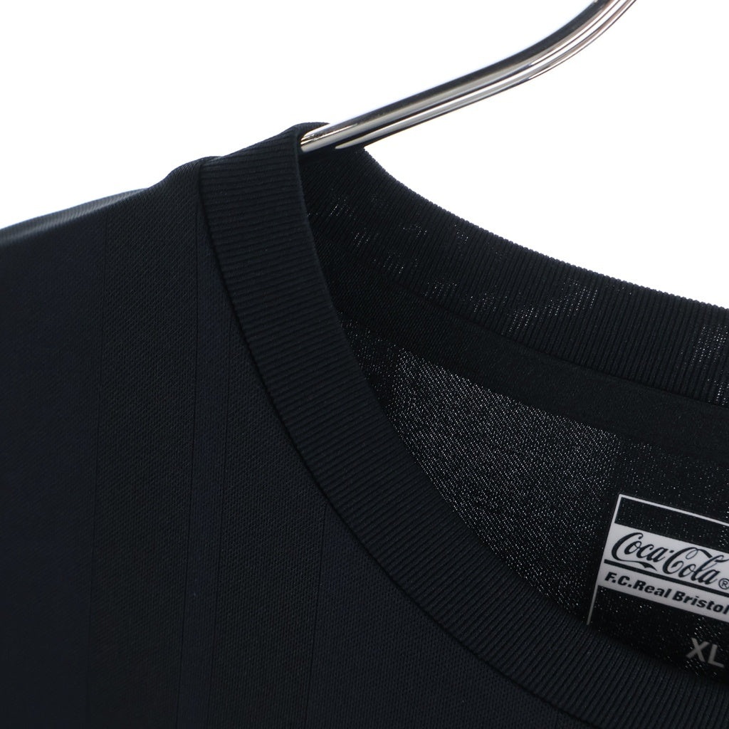F.C.R.B./F.C.Real Bristol/FCRB(エフシーアールビー/エフシーレアルブリストル) 26SS Coca-Cola WEAVE STRIPE GAME SHIRT コカ・コーラ ストライプ ゲームシャツ FCRB-260154 ブラック