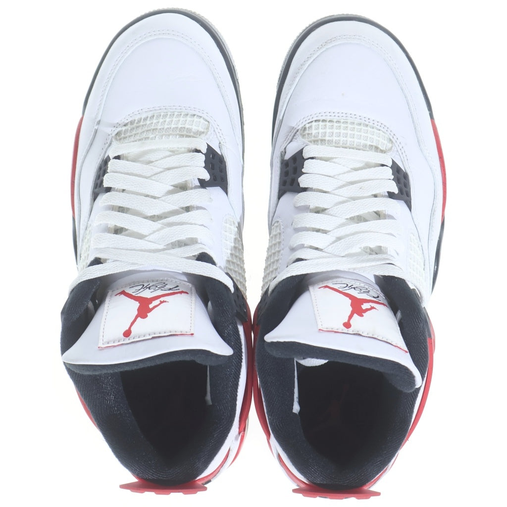 NIKE(ナイキ) AIR JORDAN 4 RETRO RED CEMENT DH6927-161 エアジョーダン レトロ レッドセメント ミッドカットスニーカー US8.5/26.5cm ホワイト/レッド
