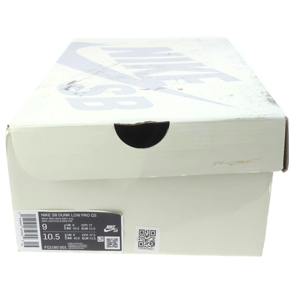 NIKE(ナイキ) ×YUTO HORIGOME DUNK LOW PRO QS FQ1180-001 堀米雄斗 ダンク プロ クイックストライク ローカットスニーカー ホワイト/グレー US9/27.0cm