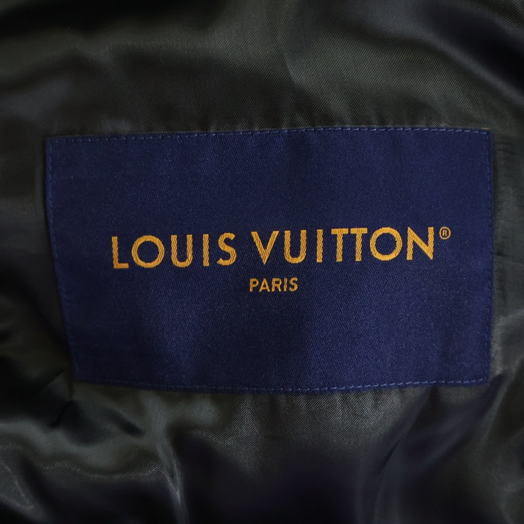 LOUIS VUITTON(ルイヴィトン) 23SS ミックスキャンバスレザーボンバージャケット ジップアップブルゾン RM231 XS0 HOL76E ブラック/イエロー