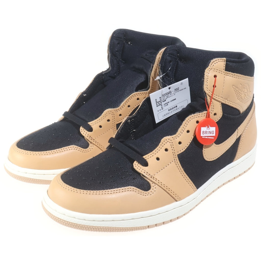 NIKE(ナイキ) AIR JORDAN 1 RETRO HIGH OG VACHETTA TAN エアジョーダン レトロ バケッタ タン ハイカットスニーカー US10.5/28.5cm ベージュ/ブラック 555088-202