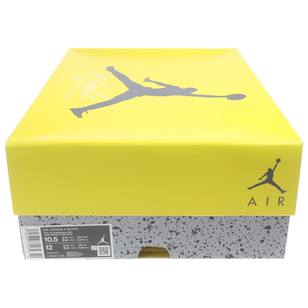 NIKE(ナイキ) AIR JORDAN RETRO TOUR YELLOW CT8527-700 エアジョーダン 4 ツアーイエロー ハイカットスニーカー US10.5/28.5cm イエロー