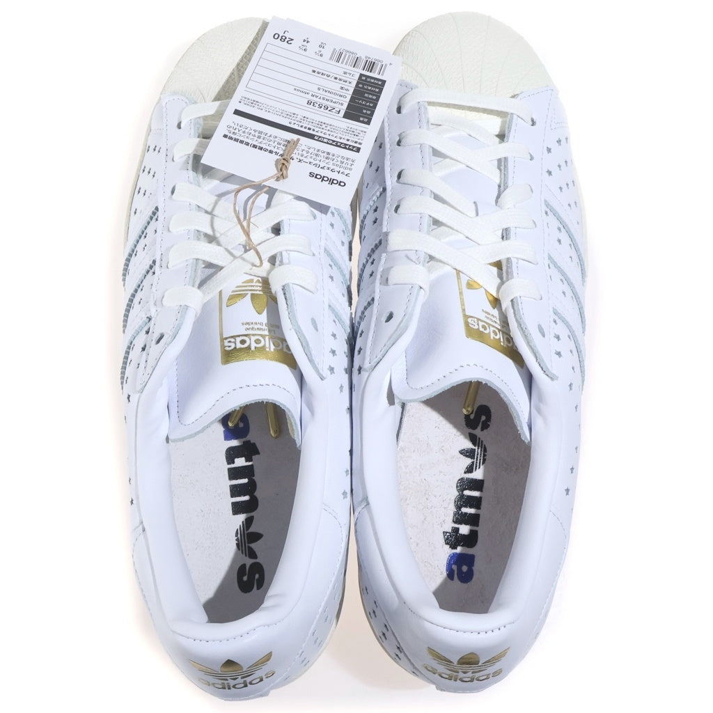 adidas(アディダス) ×atmos Superstar FZ6538 アトモス スーパースター ローカットスニーカー US10/28.0cm ホワイト