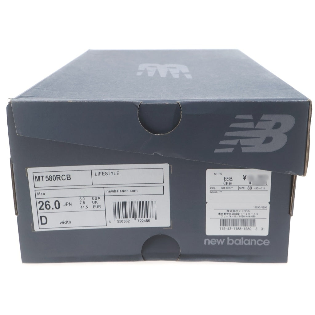 New Balance(ニューバランス) 580 MT580-RCB スウェード素材 ローカットスニーカー グレー US8/26.0cm