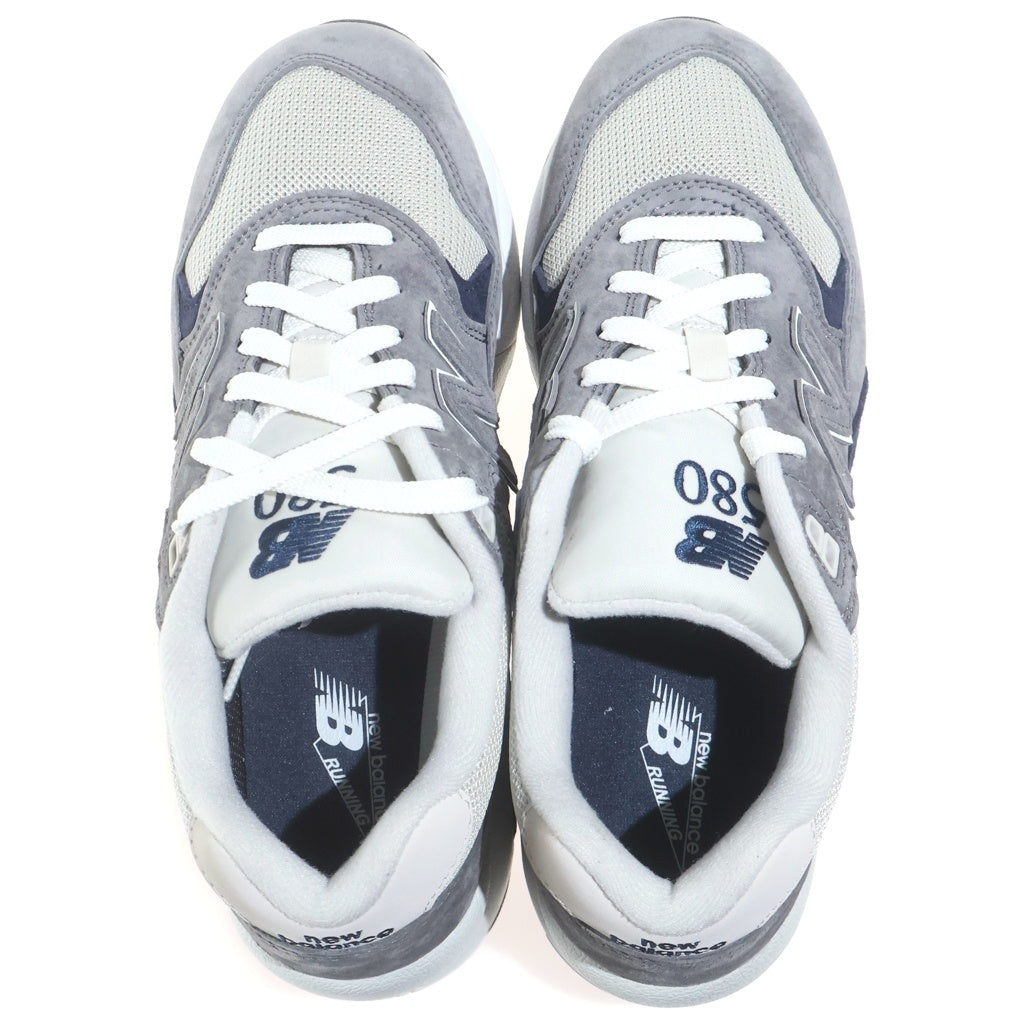 New Balance(ニューバランス) 580 MT580-RCB スウェード素材 ローカットスニーカー グレー US8/26.0cm