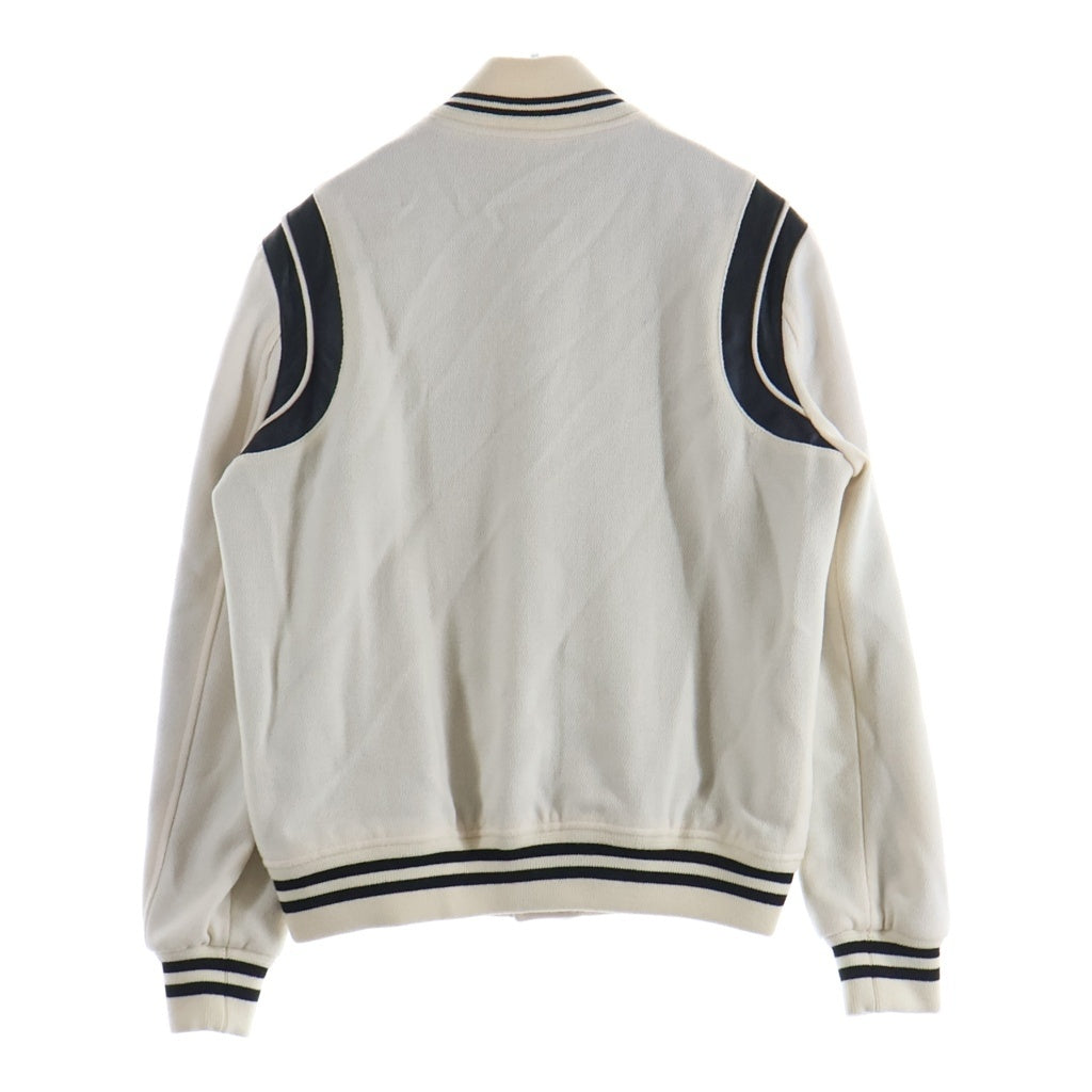 SAINT LAURENT PARIS(サンローランパリ) 22SS Teddy Jacket テディジャケット スタジアムジャケット 354718Y 213Q ホワイト/ブラック