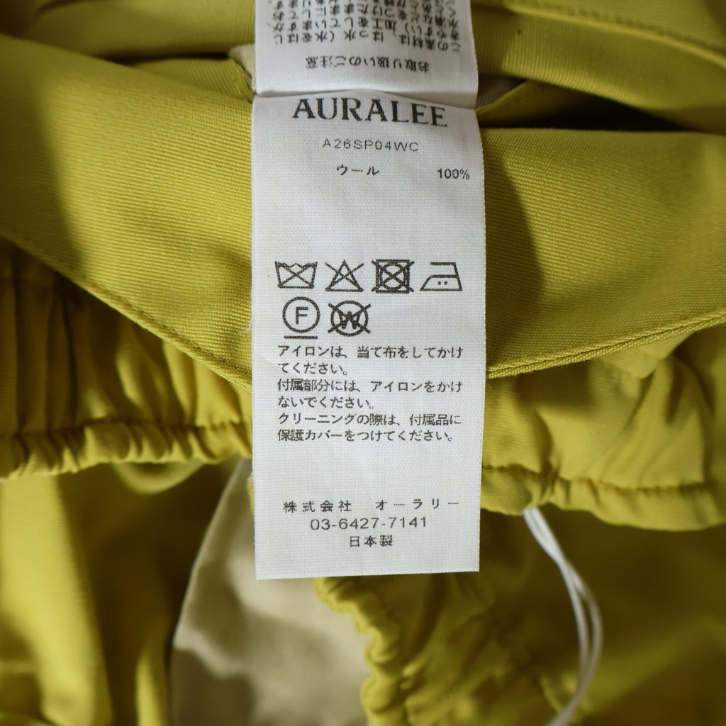 AURALEE(オーラリー) WOOL MAX CANVAS SHORTS ウール マックス キャンバス ショートパンツ A26SP04WC イエロー
