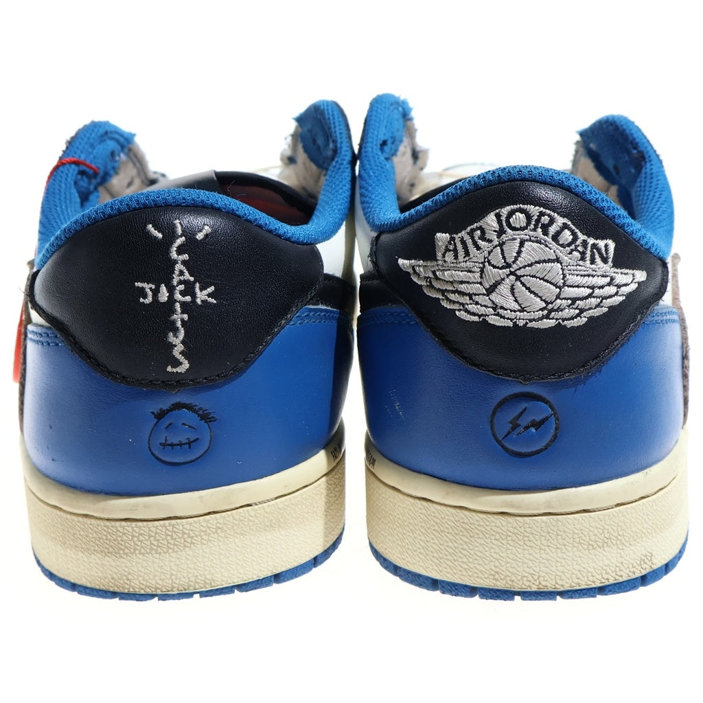 NIKE(ナイキ) ×TRAVIS SCOTT FRAGMENT DESIGN AIR JORDAN 1 LOW OG SP DM7866-140 エアジョーダン1 ローカットスニーカー US10.5/28.5cm セイル/ブルー