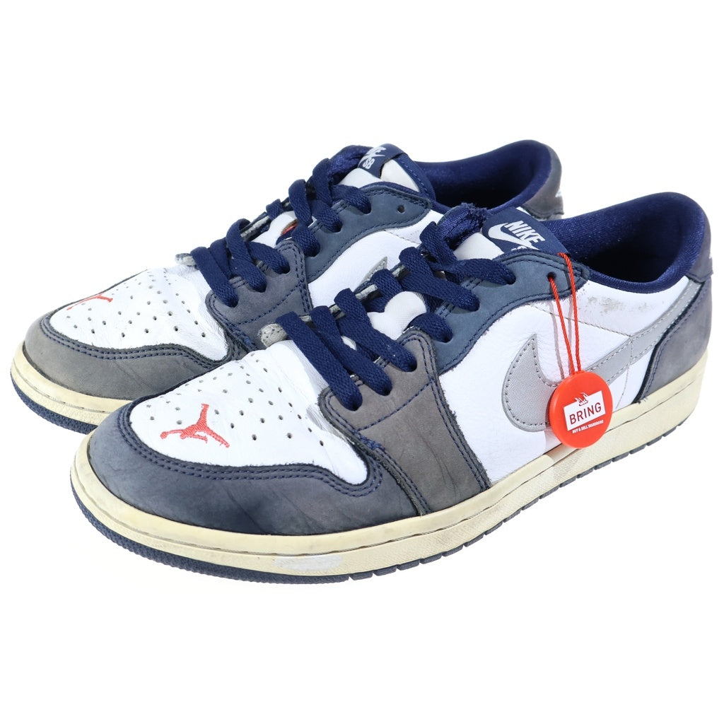 NIKE SB(ナイキエスビー) AIR JORDAN 1 LOW QS CJ7891-400 エアジョーダン1 ローカットスニーカー US9/27.0cm ホワイト/ネイビー