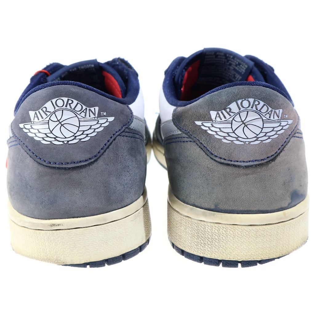 NIKE SB(ナイキエスビー) AIR JORDAN 1 LOW QS CJ7891-400 エアジョーダン1 ローカットスニーカー US9/27.0cm ホワイト/ネイビー