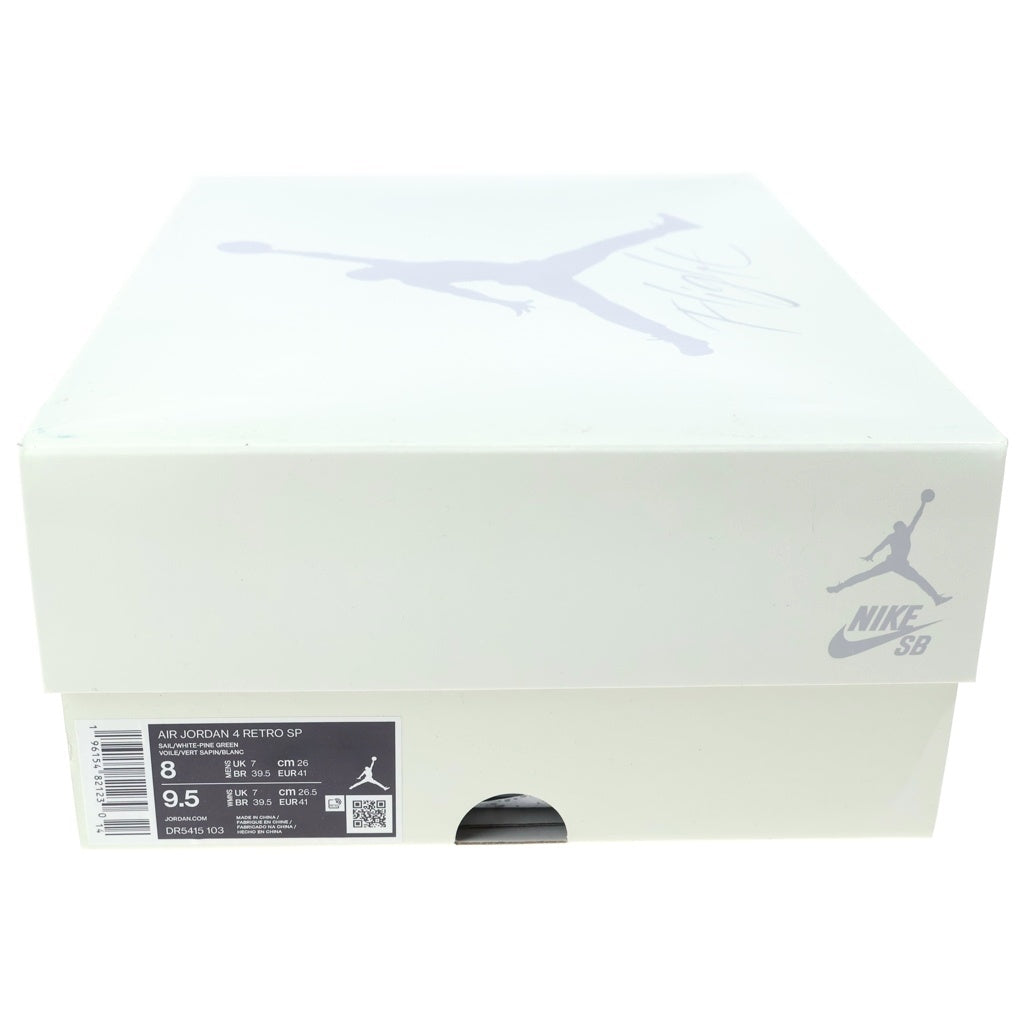 NIKE SB(ナイキエスビー) AIR JORDAN 4 RETRO PINE GREEN DR5415-103 エアジョーダン4 レトロ SP パイングリーン ハイカットスニーカー US8/26.0cm ホワイト/グリーン