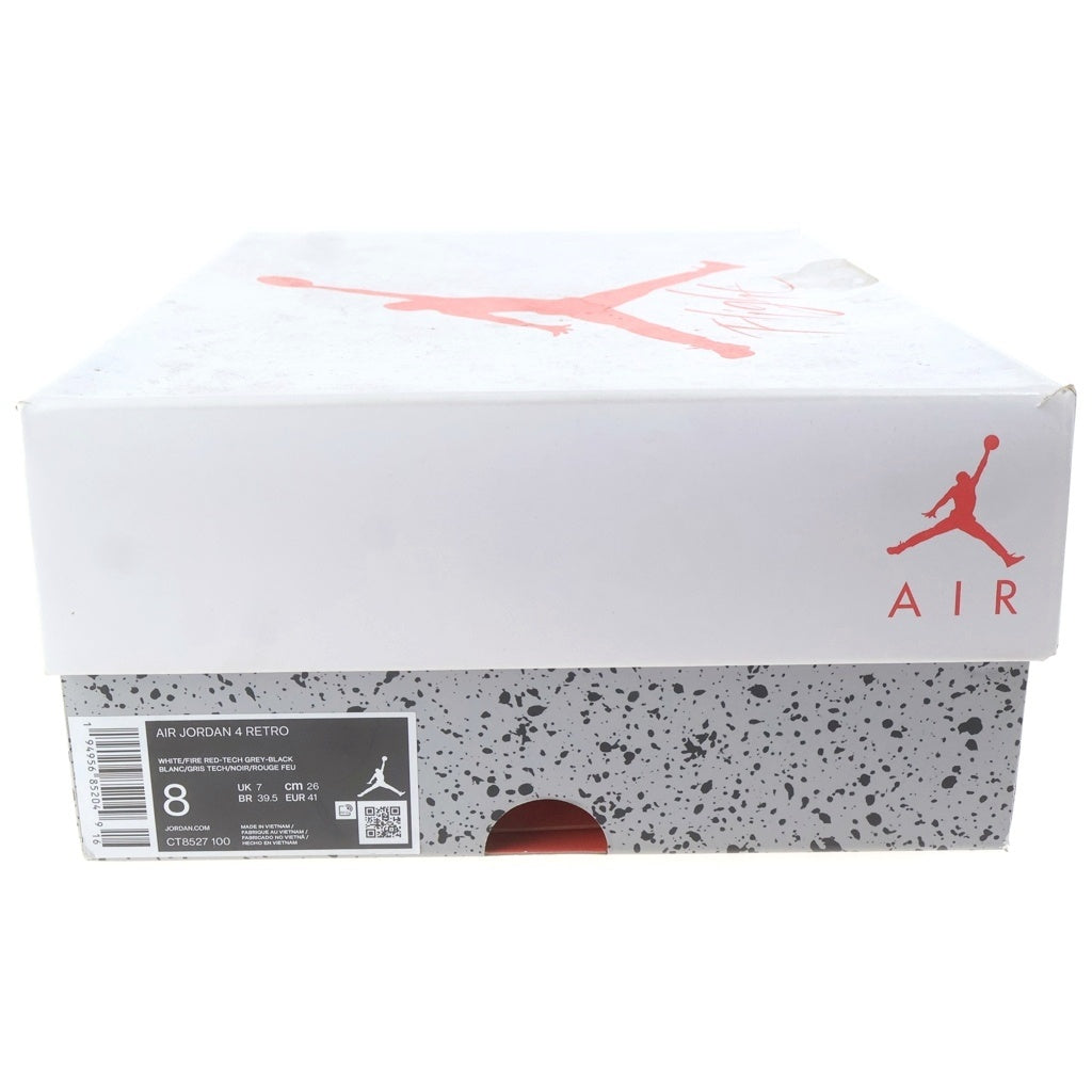 NIKE(ナイキ) AIR JORDAN 4 RETRO TECH WHITE CT8527-100 エアジョーダン4 テックホワイト ローカットスニーカー US8/26.0cm ホワイト