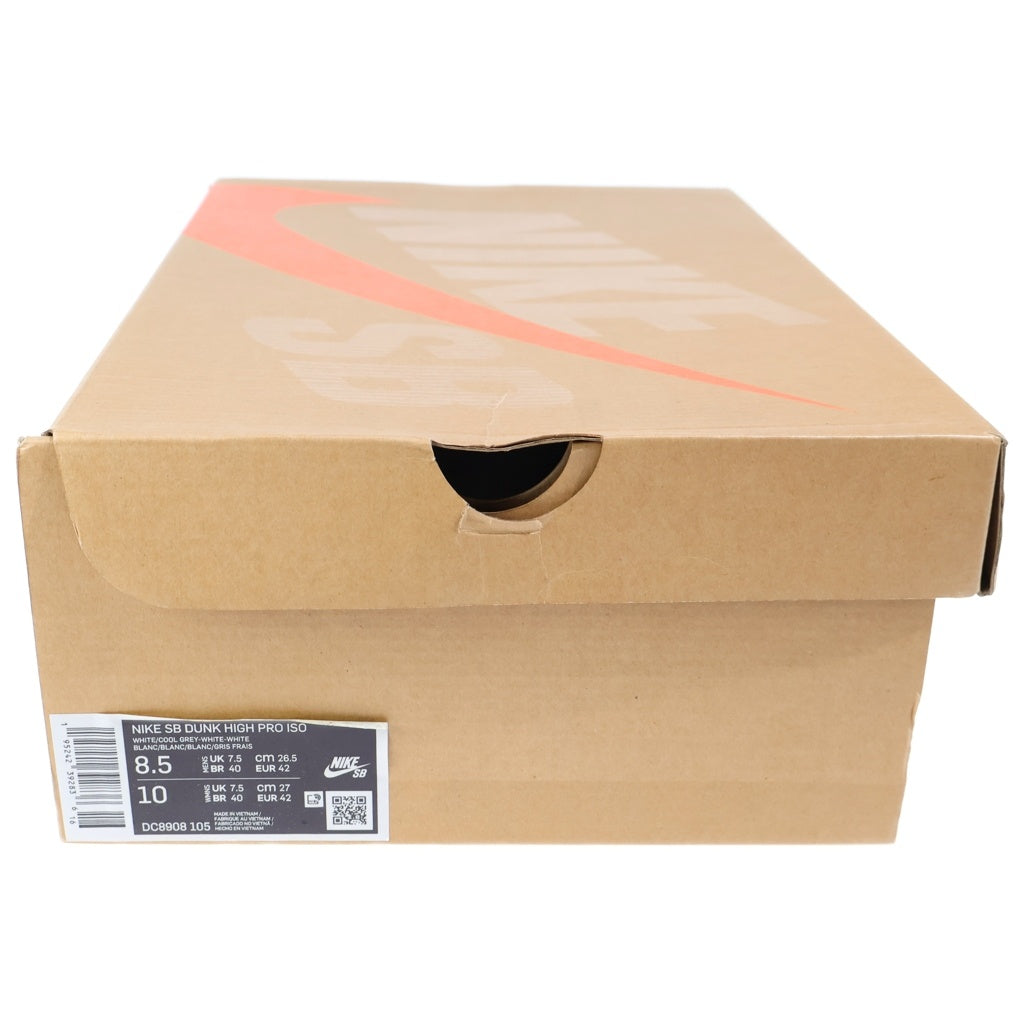 NIKE SB(ナイキエスビー) DUNK HIGH PRO ISO OSKI ダンク オスキー ハイカットスニーカー US8.5/26.5cm ホワイト/グレー DC8908-105