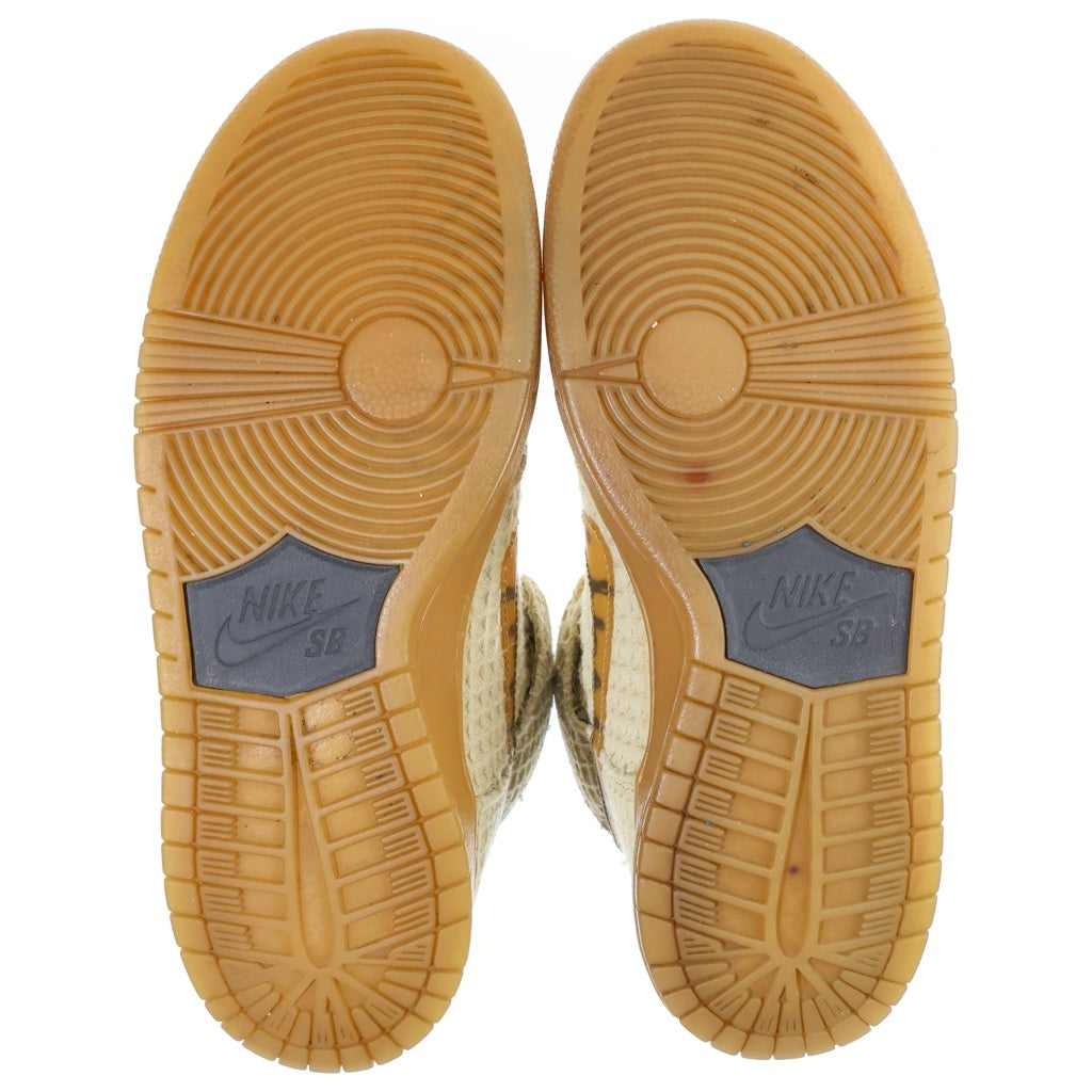 NIKE SB(ナイキエスビー) 【観賞用2015年製】DUNK HIGH PREMIUM WAFFLES ダンク ワッフル ハイカットスニーカー US9/27.0cm ベージュ 313171-722