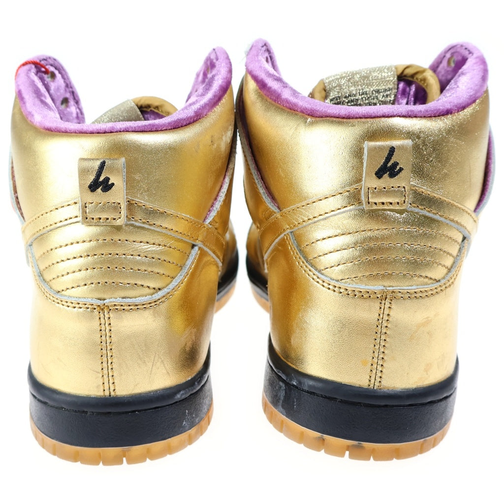 NIKE SB(ナイキエスビー) DUNK HIGH METALLIC GOLD ダンク ハイ メタリック ハイカットスニーカー US8.5/26.5cm ゴールド AV4168-776