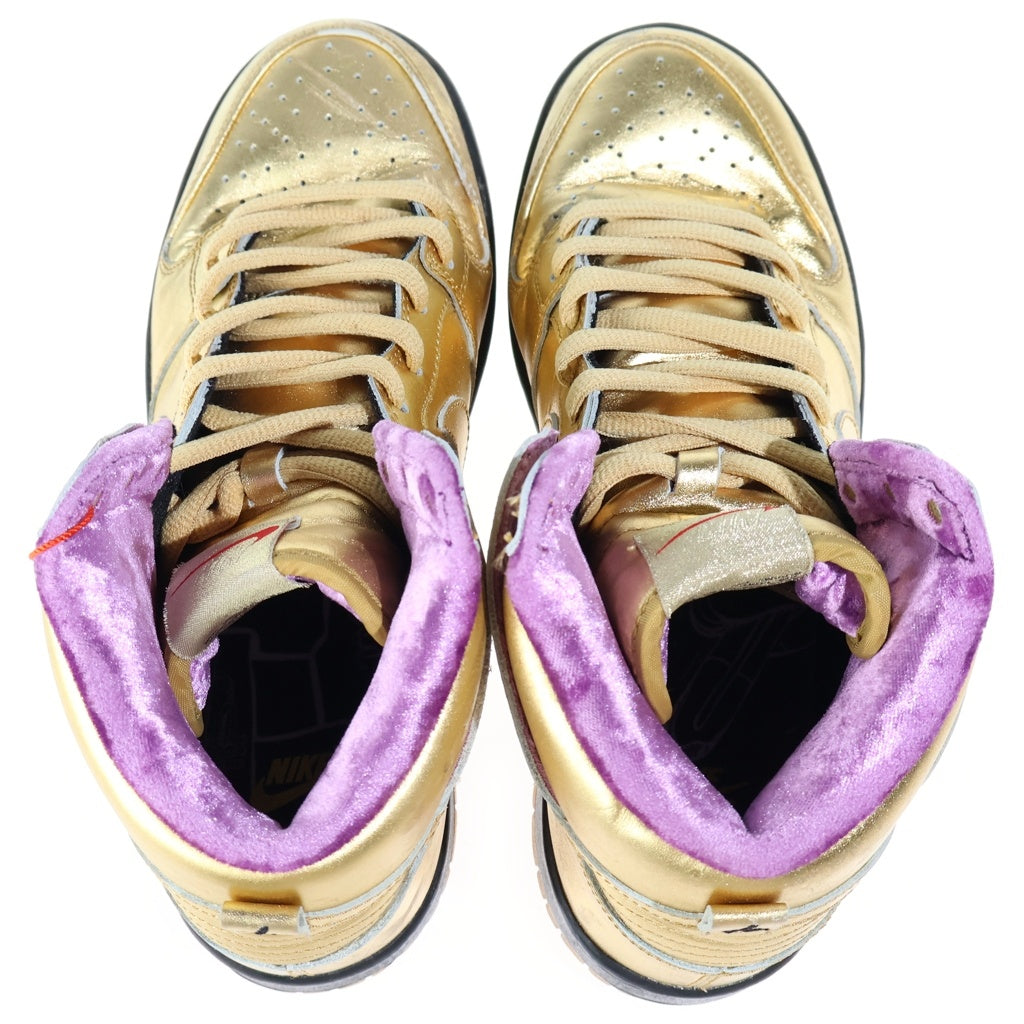 NIKE SB(ナイキエスビー) DUNK HIGH METALLIC GOLD ダンク ハイ メタリック ハイカットスニーカー US8.5/26.5cm ゴールド AV4168-776