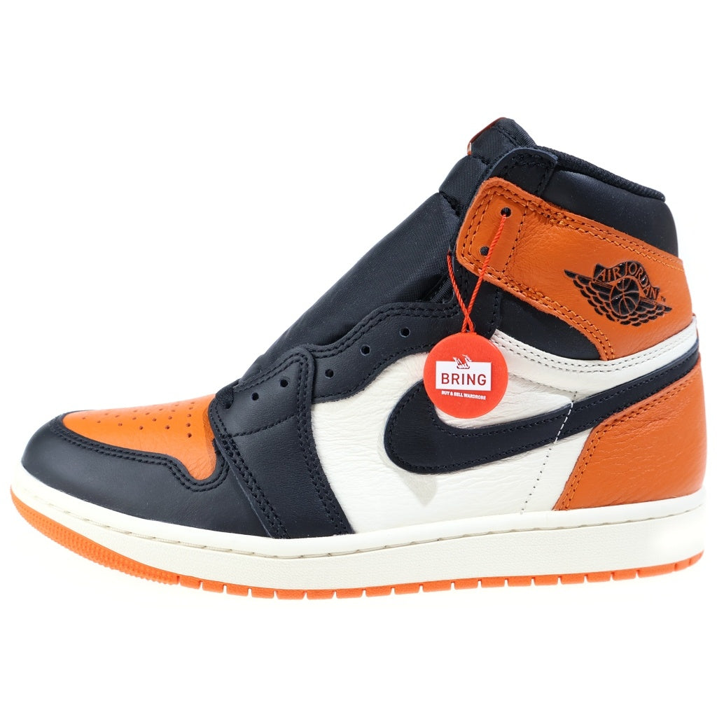 NIKE(ナイキ) AIR JORDAN RETRO HIGH OG エアジョーダン 1 シャッタードバックボード ハイカットスニーカー US9/27.0cm オレンジ/ブラック/ホワイト DZ5485-008