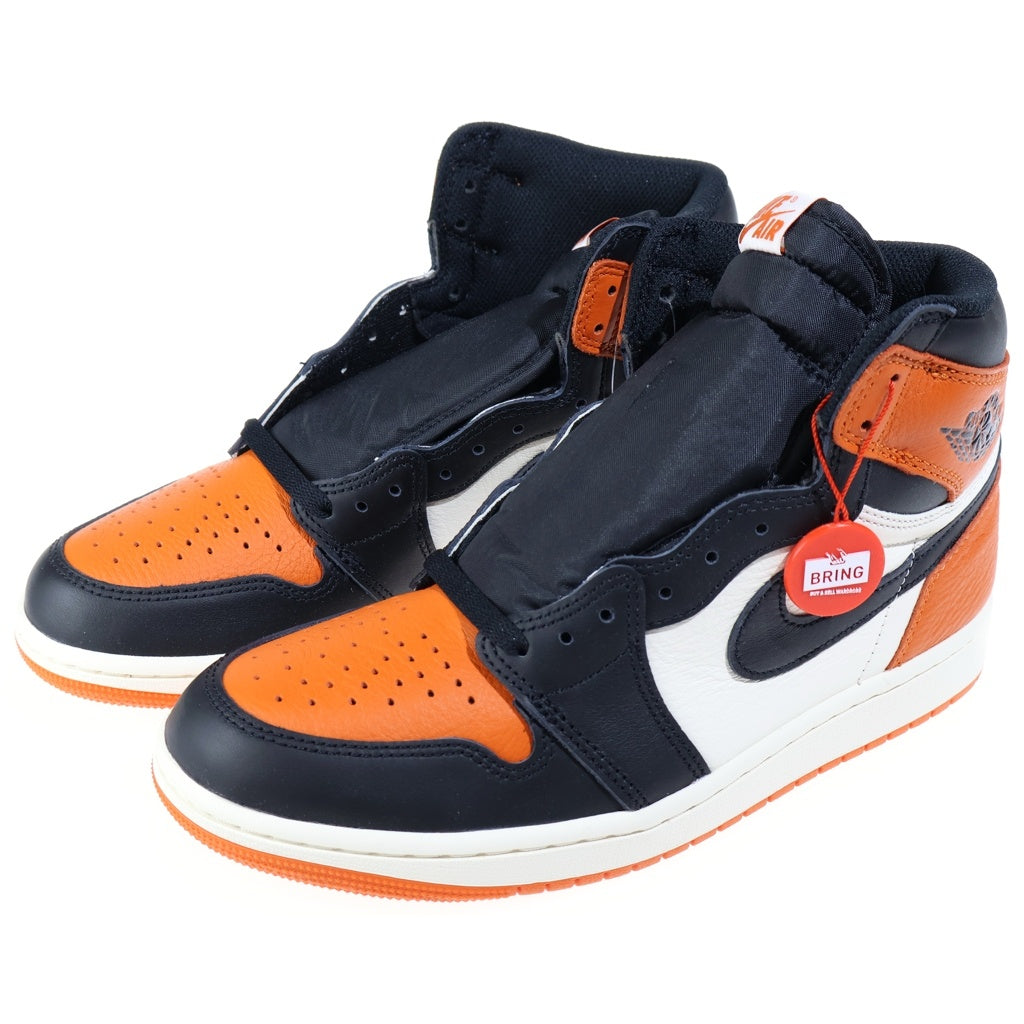 NIKE(ナイキ) AIR JORDAN RETRO HIGH OG エアジョーダン 1 シャッタードバックボード ハイカットスニーカー US9/27.0cm オレンジ/ブラック/ホワイト DZ5485-008