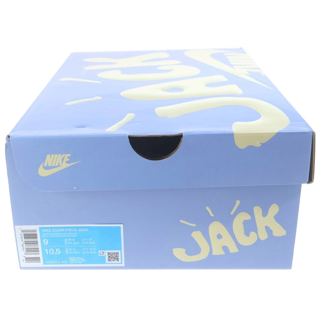 NIKE(ナイキ) ×TRAVIS SCOTT ZOOM FIELD JAXX HQ3072-400 トラヴィススコット ズームフィールドジャックス ローカットスニーカー US9/27.0cm ブラウン/ブルー