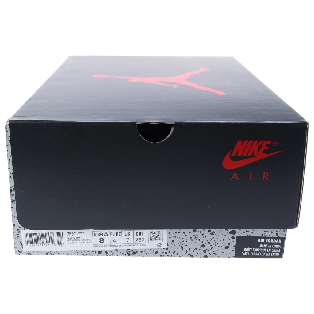 NIKE(ナイキ) AIR JORDAN5 RETRO TOKYO 23 エアジョーダン5 レトロ トーキョー23 ハイカットスニーカー US8/26.0cm イエロー IO3372-700