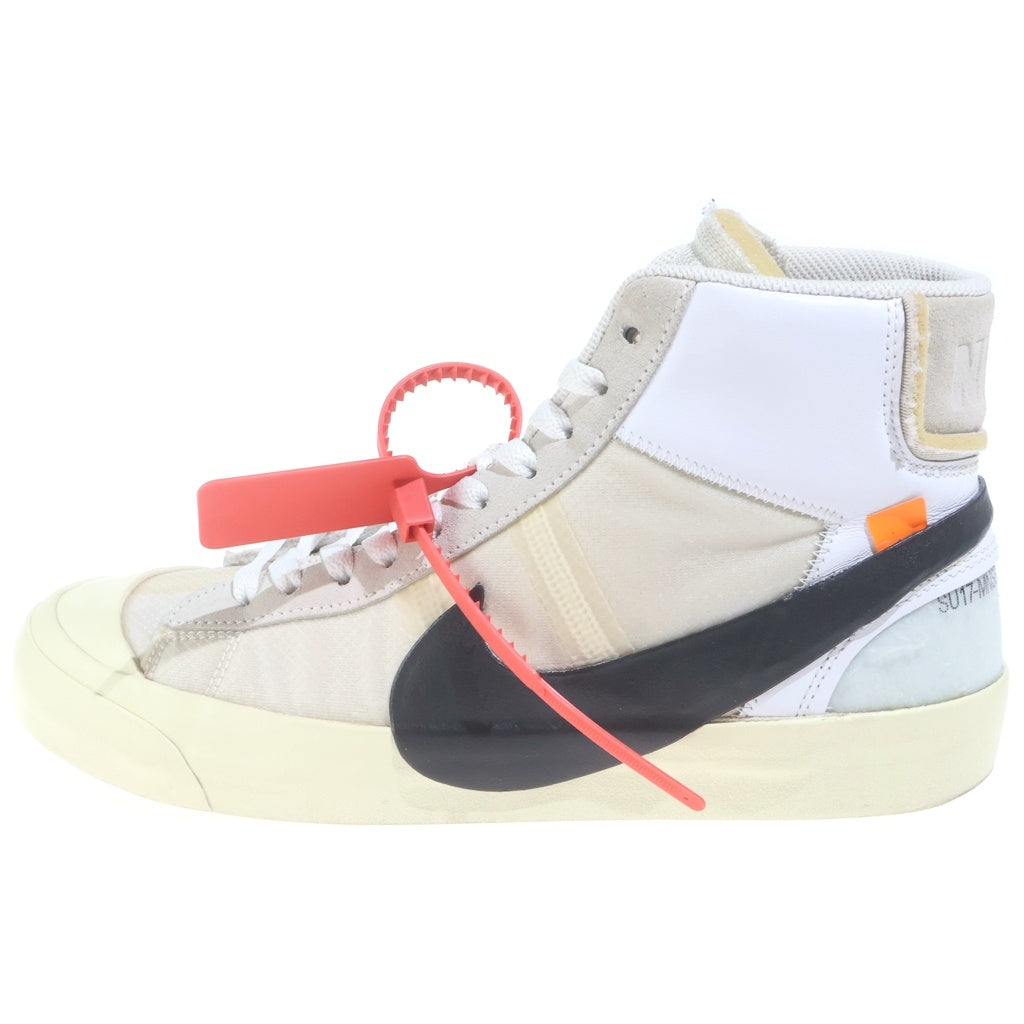 NIKE(ナイキ) ×OFF-WHITE THE 10 BLAZER MID AA3832-100 オフホワイト ザ テン ブレザー ミッドカットスニーカー US9.5/27.5cm ホワイト