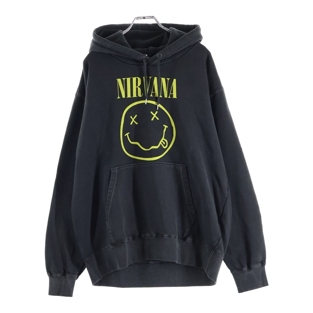 WIND AND SEA(ウィンダンシー) Nirvana Smiley Hooded Sweatshirt ニルヴァーナスマイリー プルオーバーパーカー グレー WDS-O-NVN-26-Q1-CS-01
