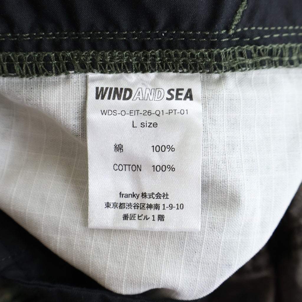WIND AND SEA(ウィンダンシー) WIDE LEG CARGO PANTS ワイドカーゴパンツ カモ柄 WDS-O-EIT-26-Q1-PT-01