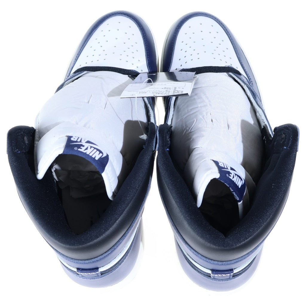 NIKE(ナイキ) AIR JORDAN 1 RETRO HIGH OG MIDNIGHT NAVY DZ5485-401 エアジョーダン1 ハイカットスニーカー US11/29.0cm ホワイト/ネイビー